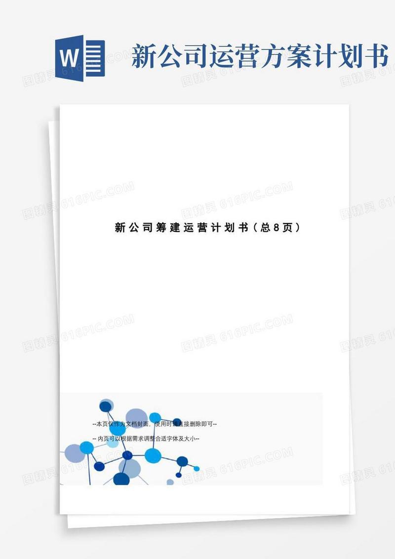 实用的新公司筹建运营计划书