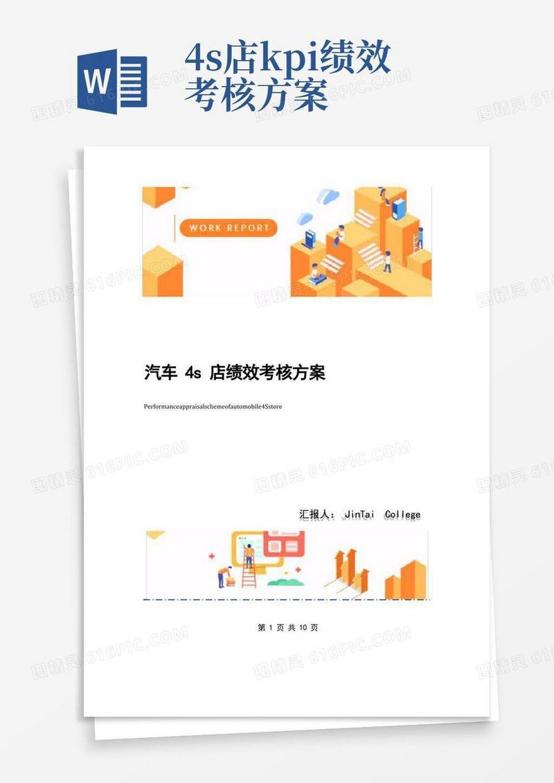 方便的汽车4s店绩效考核方案