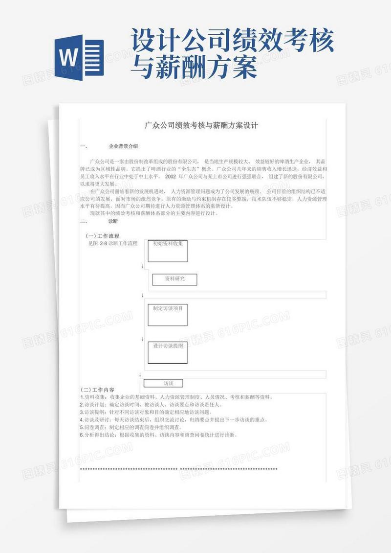好用的广众公司绩效考核和薪酬设计方案