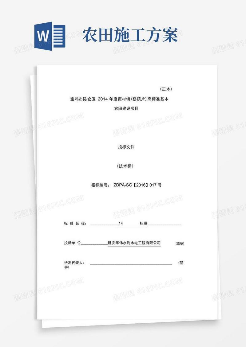 好用的高标准农田建设项目施工方案