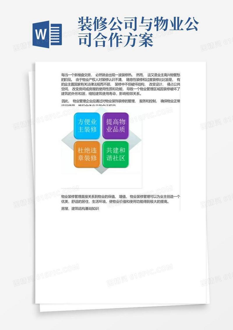 完整版物业公司装修服务策划方案