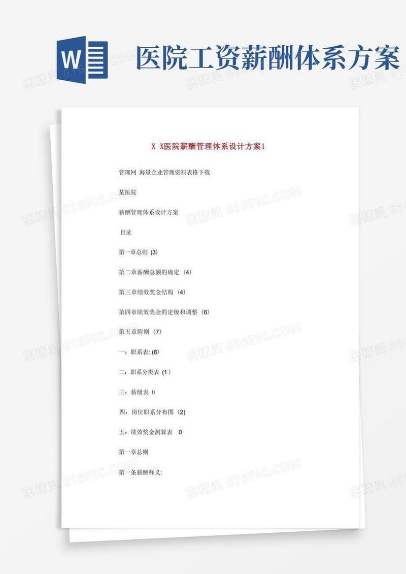 医院薪酬管理体系设计方案完整篇
