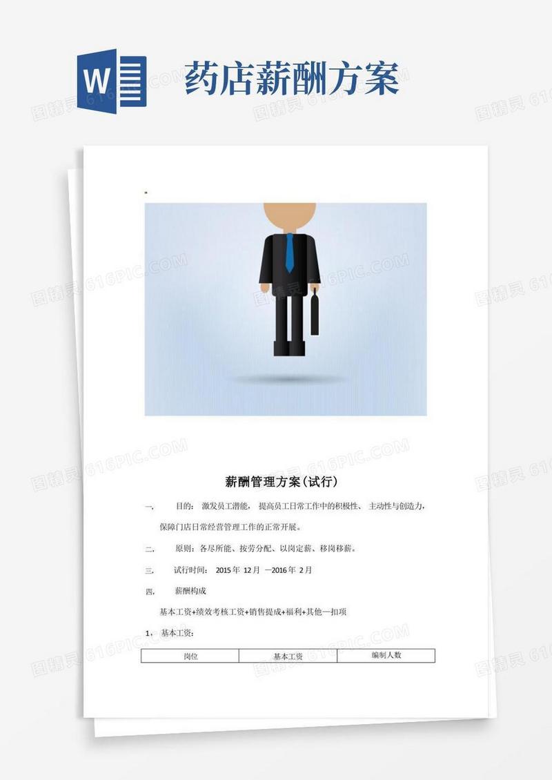零售药店薪酬管理方案