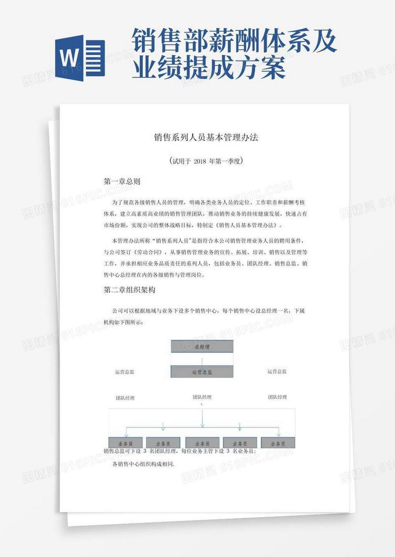 销售部薪酬制度