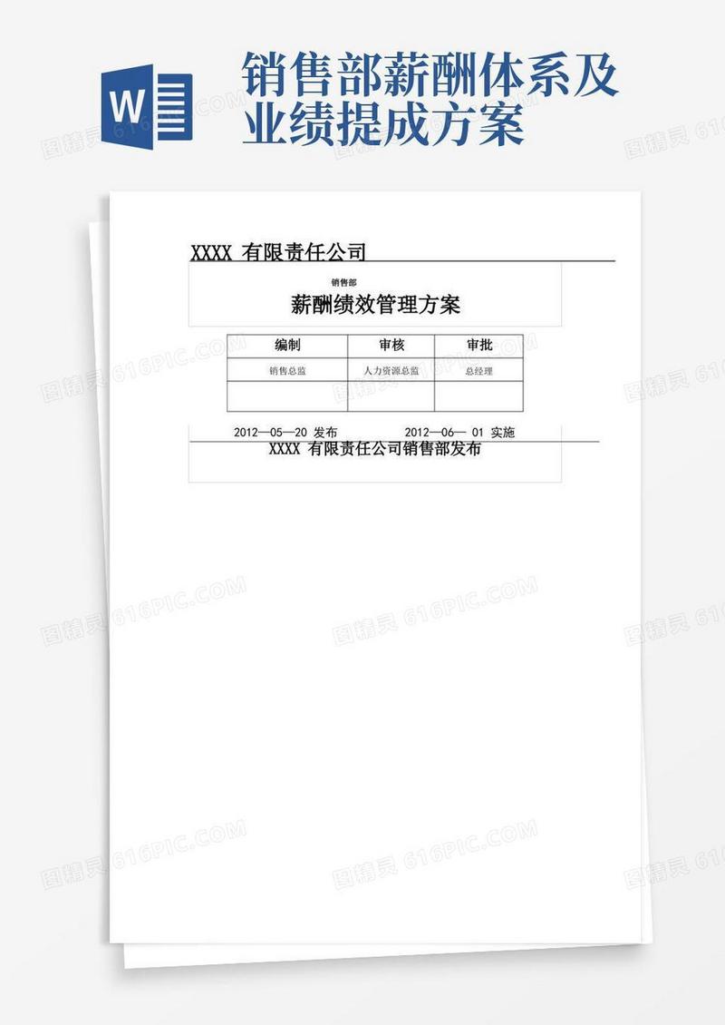 销售部绩效薪酬管理方案