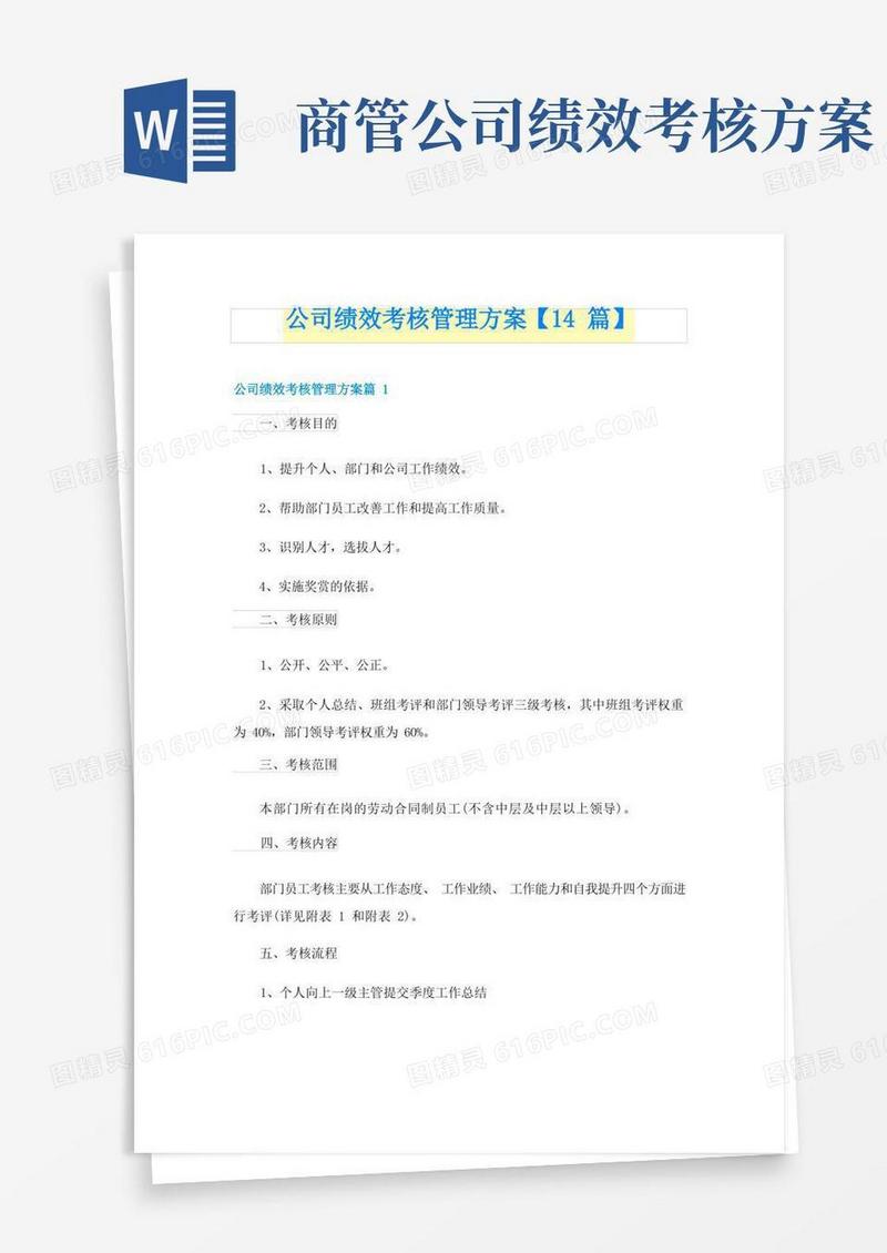 公司绩效考核管理方案【14篇】