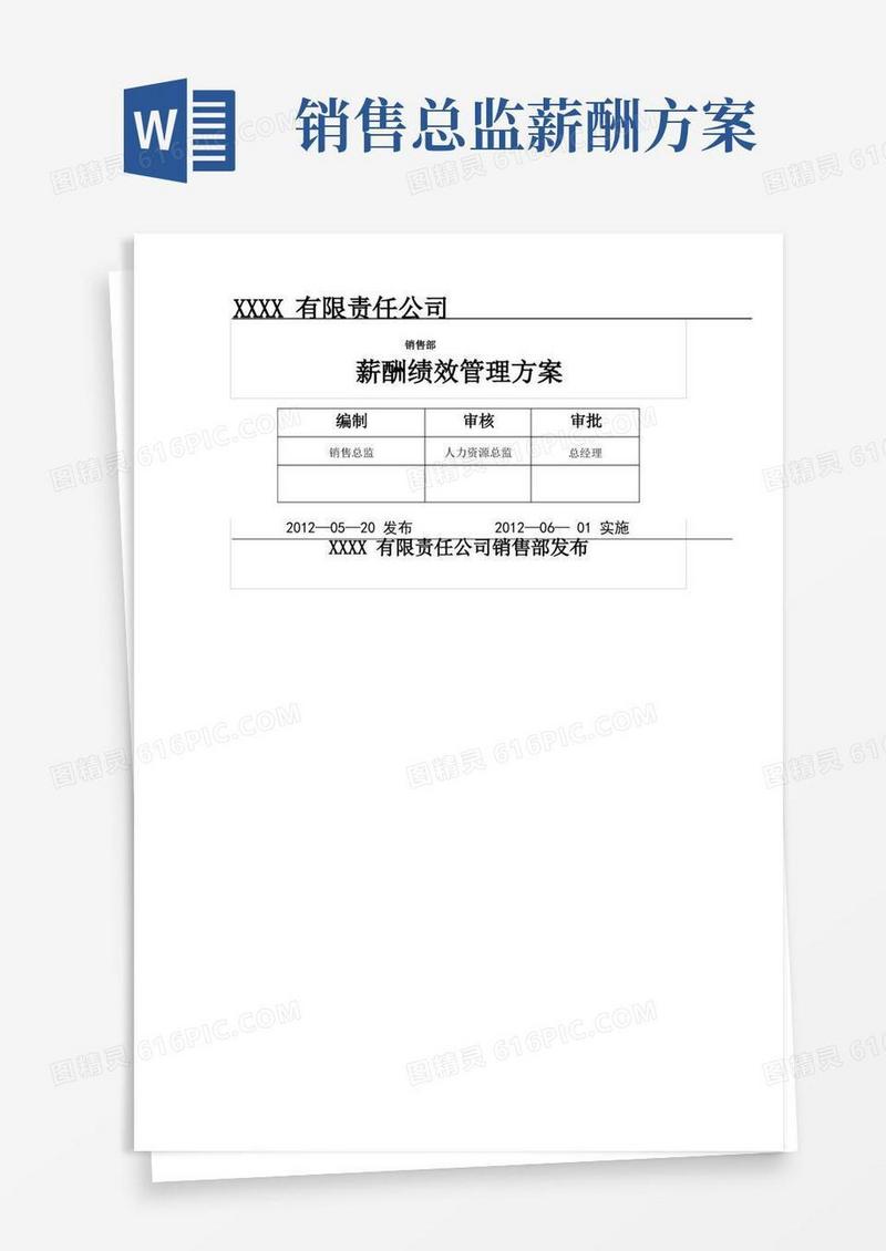 销售部绩效薪酬管理方案
