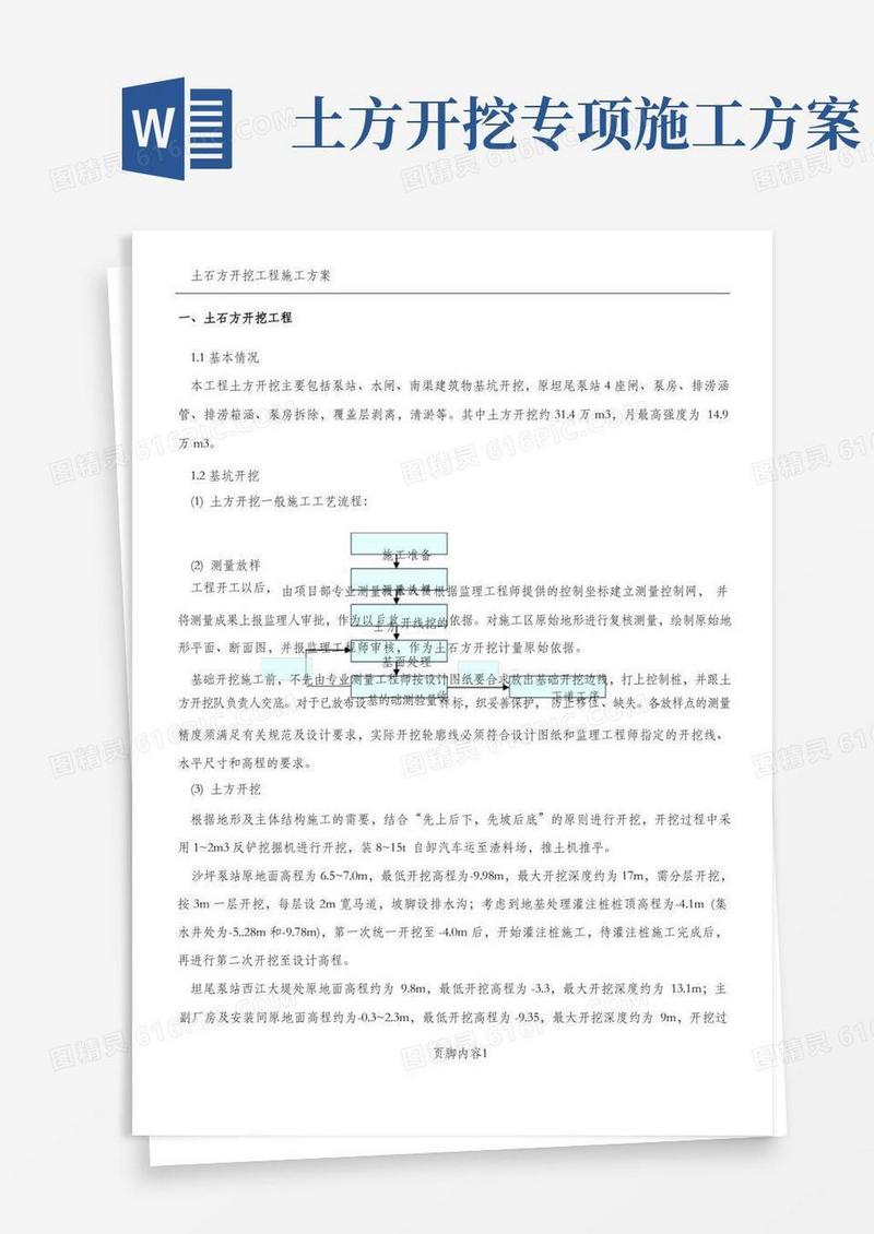 土石方开挖工程施工方案