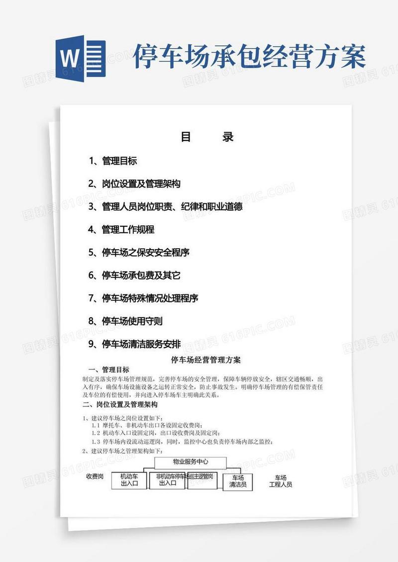 停车场经营管理方案
