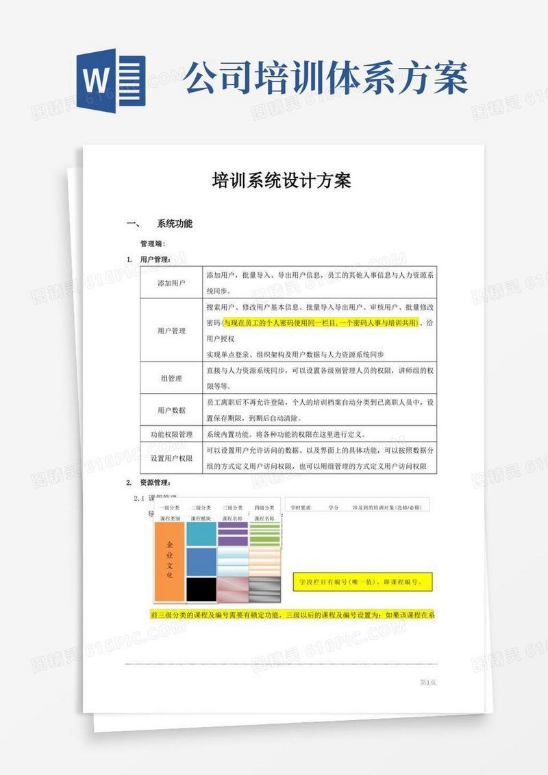 企业培训系统设计方案