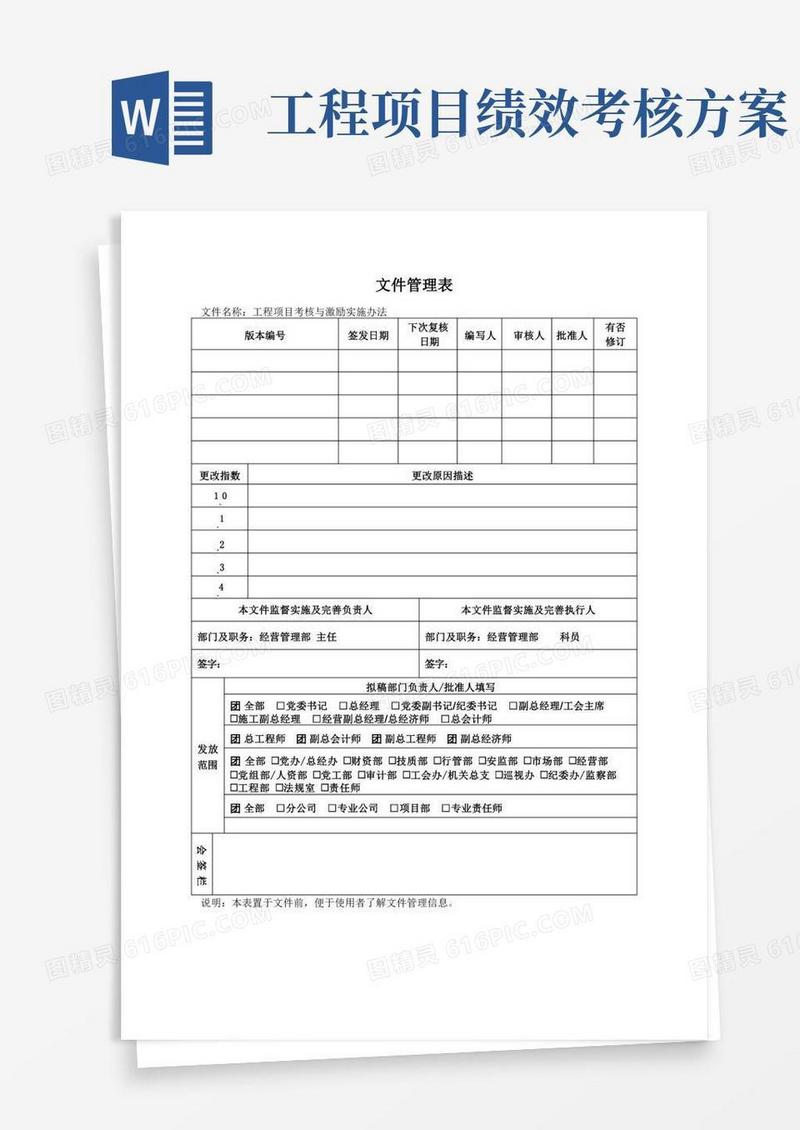 工程项目考核与激励实施办法