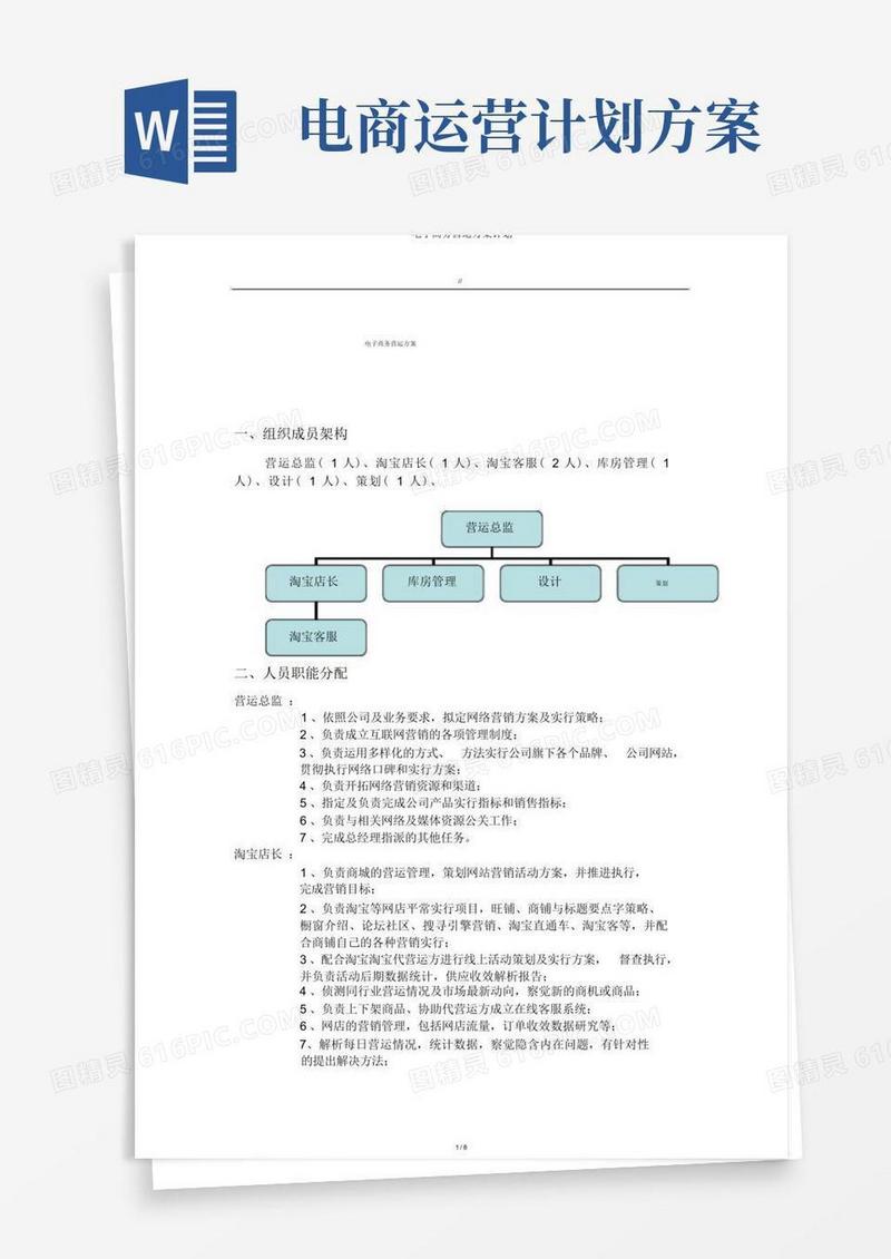 电子商务运营方案计划