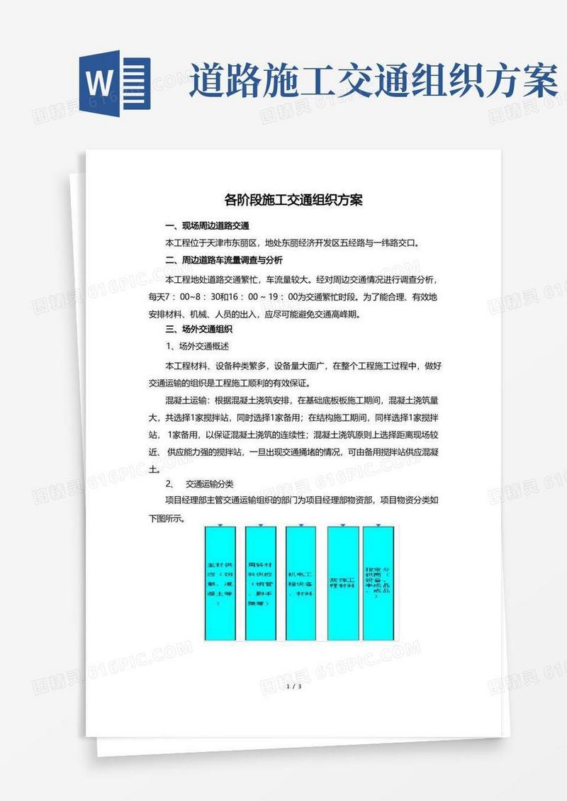 各阶段施工交通组织方案