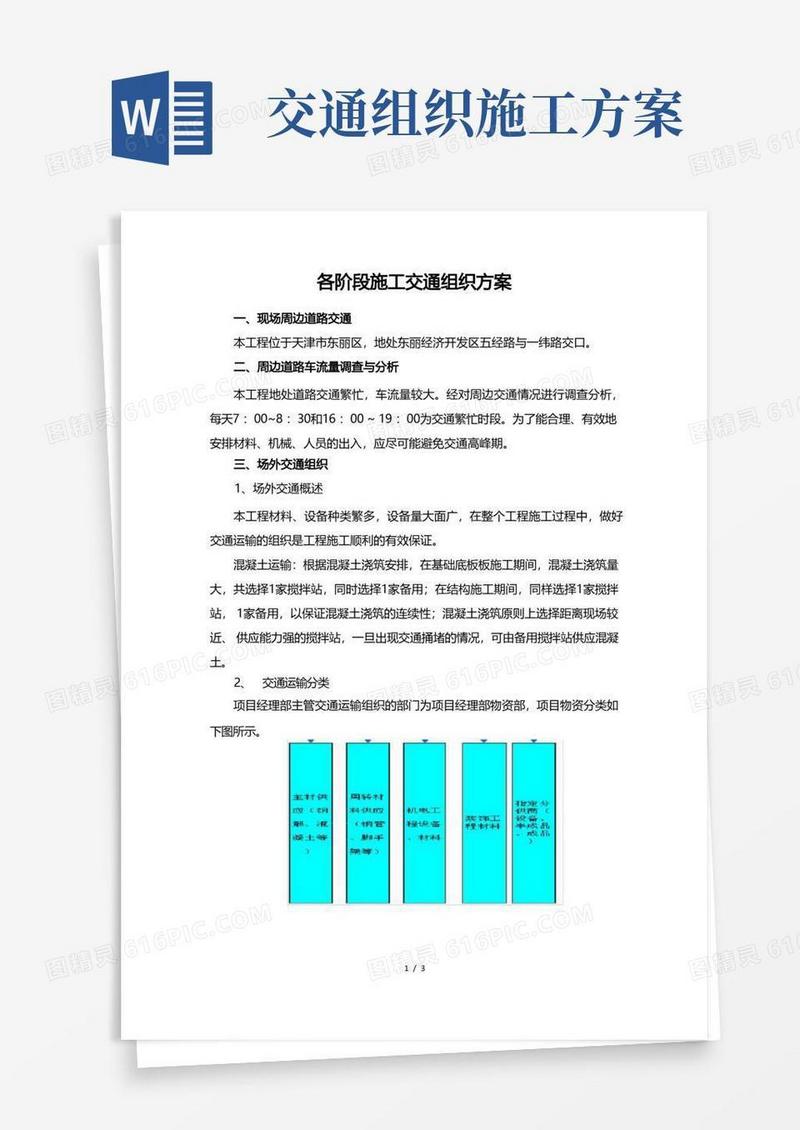 各阶段施工交通组织方案