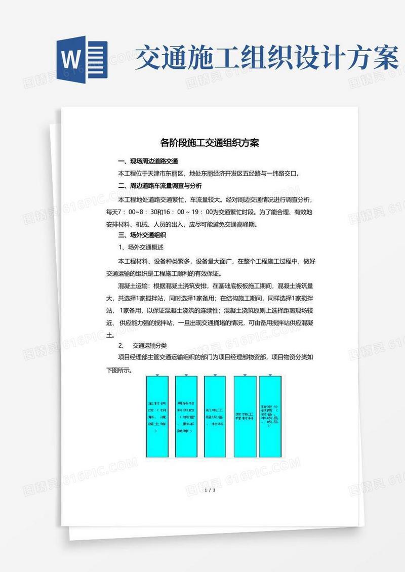 各阶段施工交通组织方案