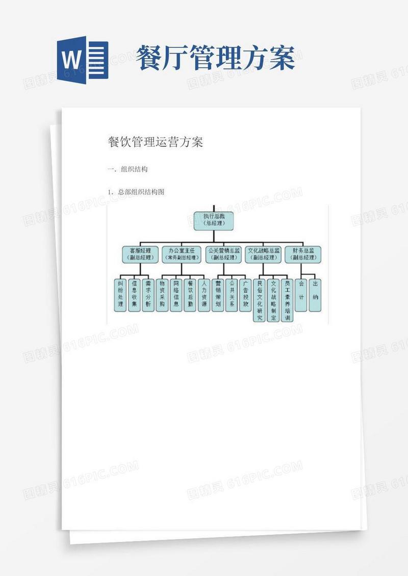 餐饮管理运营方案