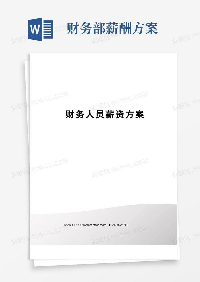 财务人员薪资方案