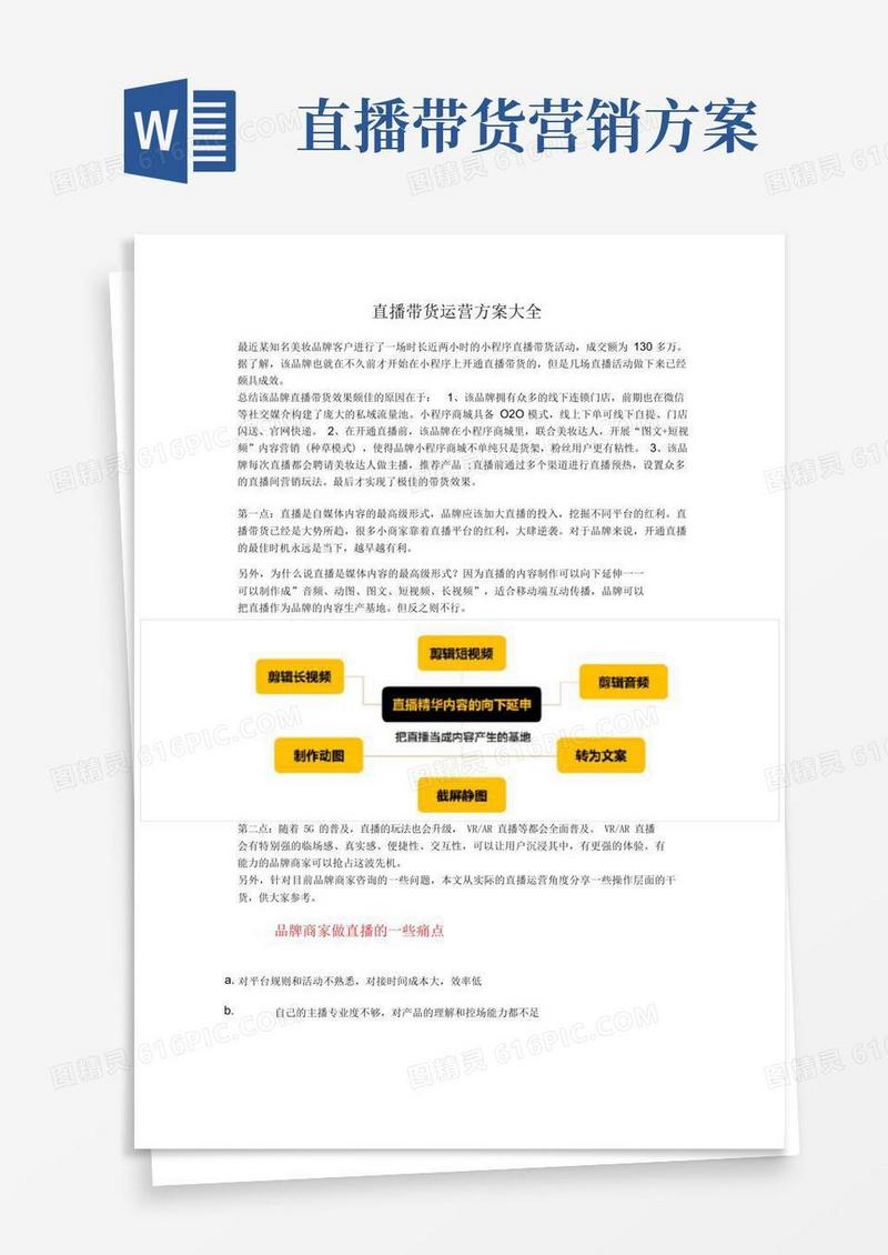 直播基地带货运营方案