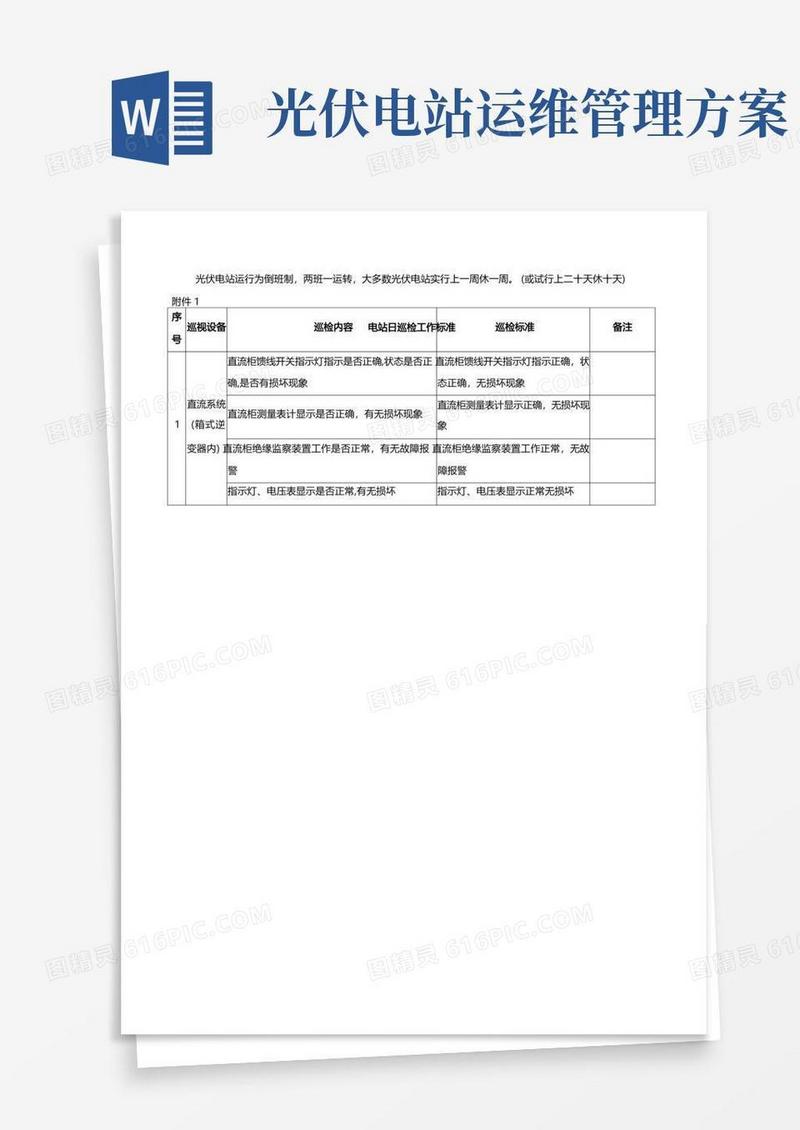 分布式光伏电站运维方案-附件