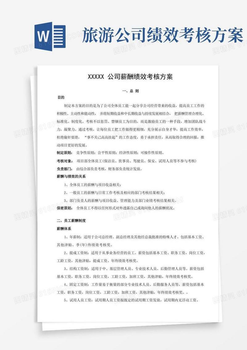 某公司薪酬绩效考核方案