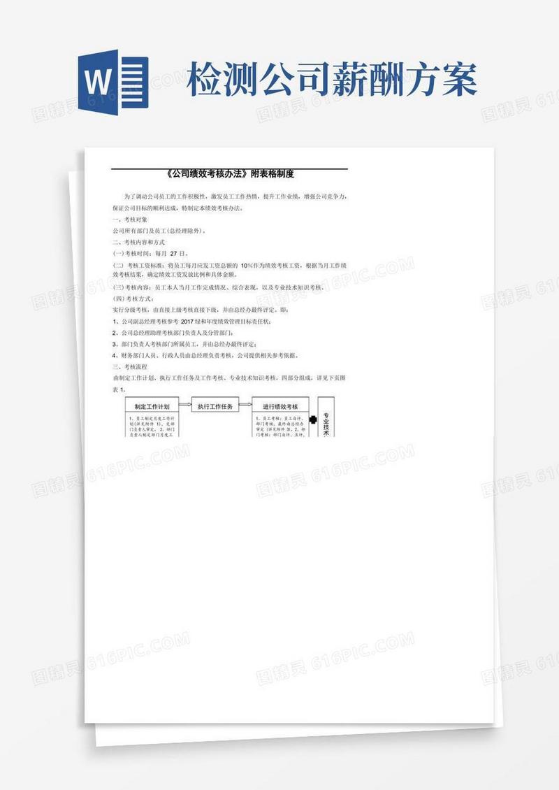 《环境检测公司绩效考核办法》附全套表格(吐血推荐)