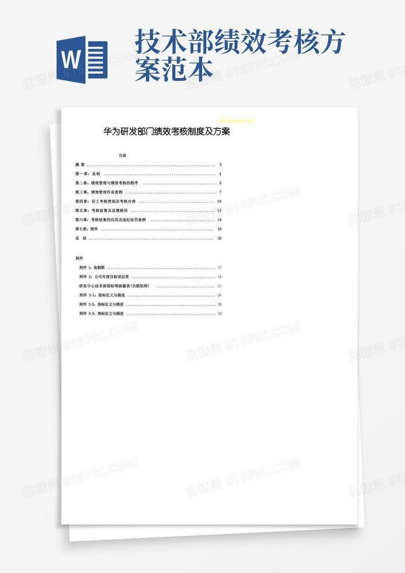 华为研发部门绩效考核制度及方案(经典)