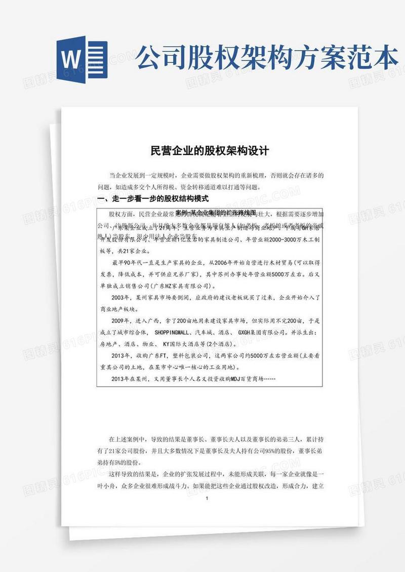 股权架构设计案例-