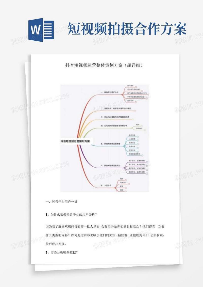 抖音短视频运营整体策划方案(超详细)