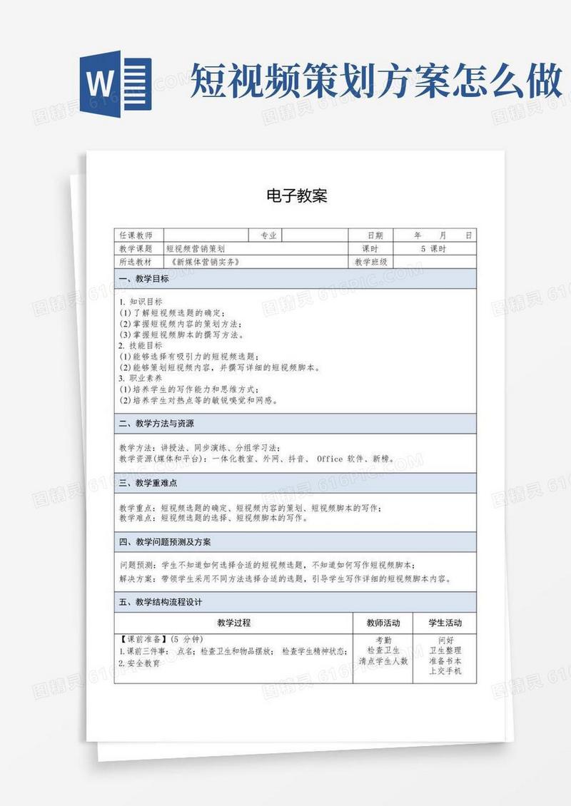 短视频营销策划