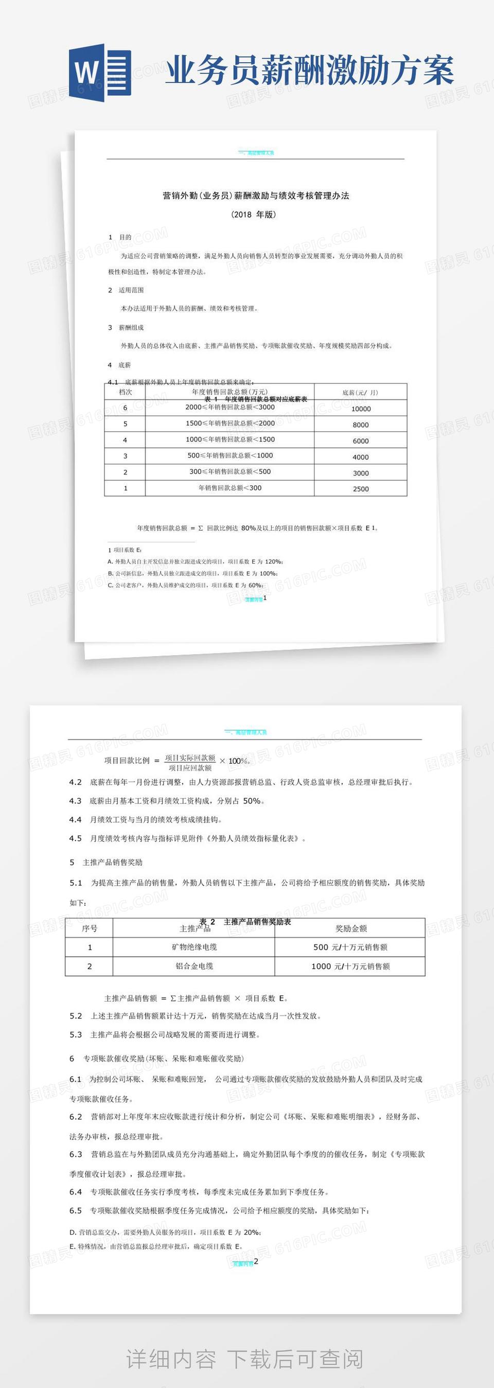 营销外勤(业务员)薪酬激励与绩效考核管理办法