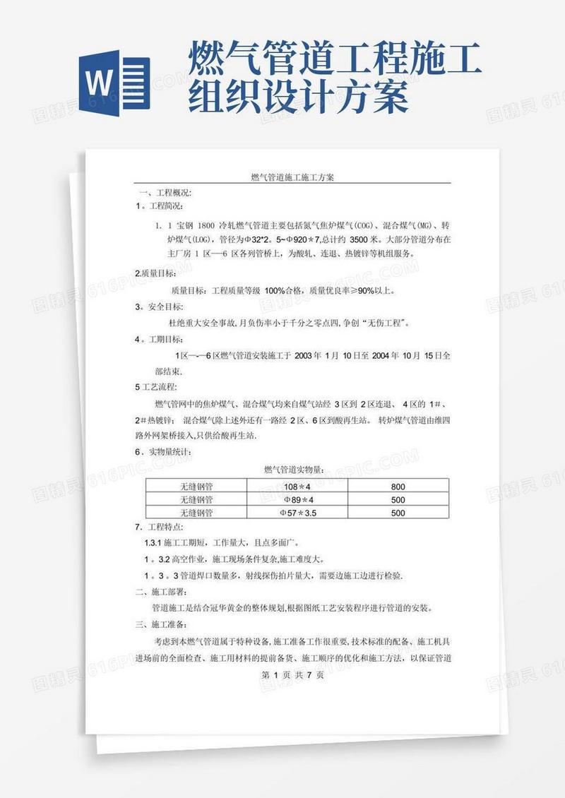 燃气管道施工方案(很好)