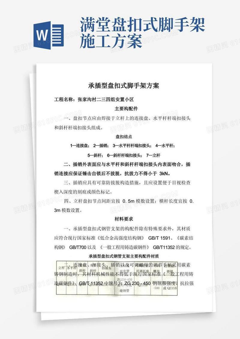 建筑施工承插型盘扣式脚手架安全技术规范