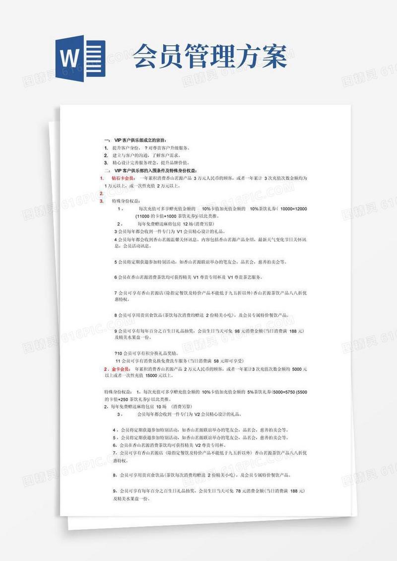 VIP会员管理制度及积分兑换方案