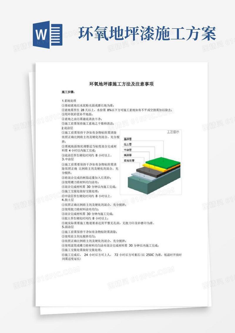 环氧地坪漆施工方法及注意事项