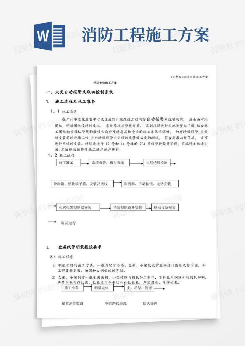 (完整版)消防安装施工方案