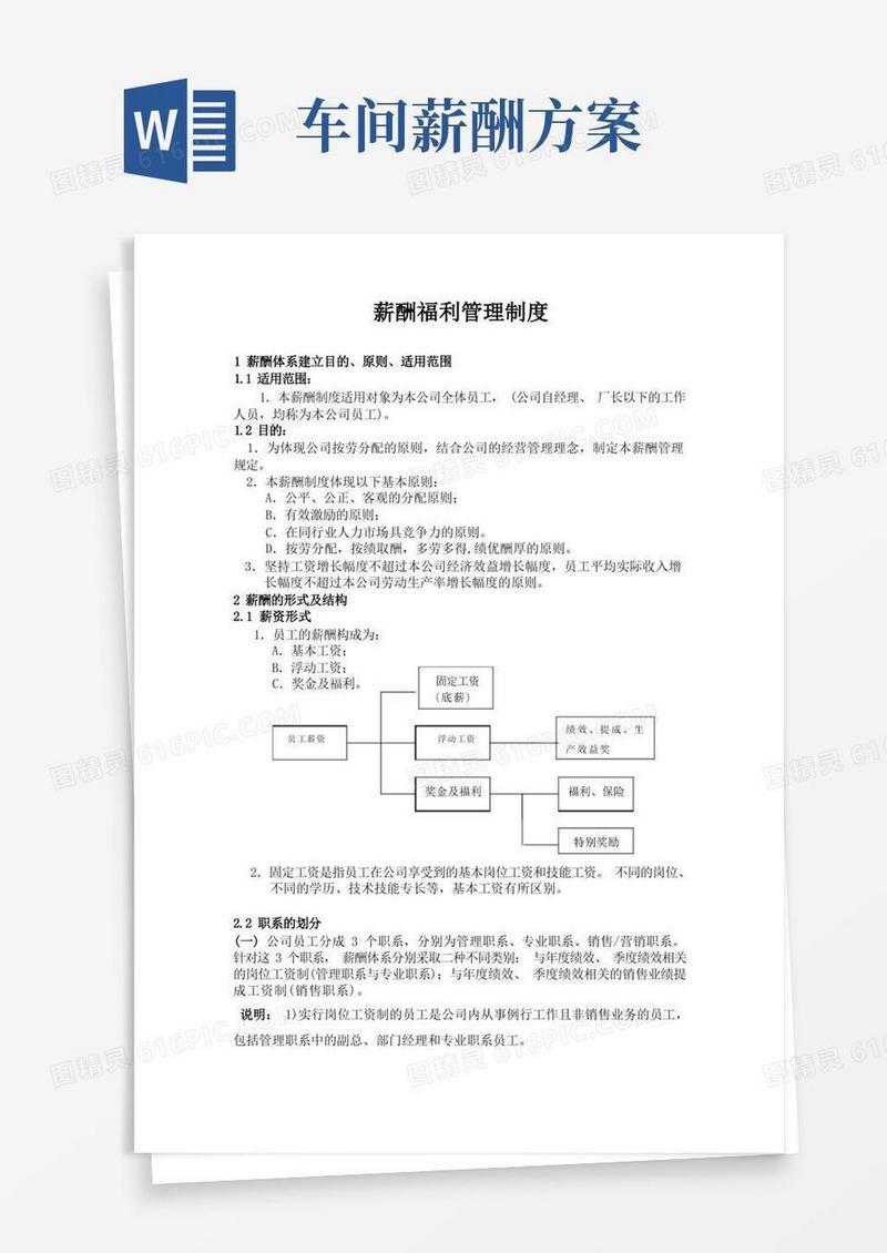 工厂薪资、福利方案设计
