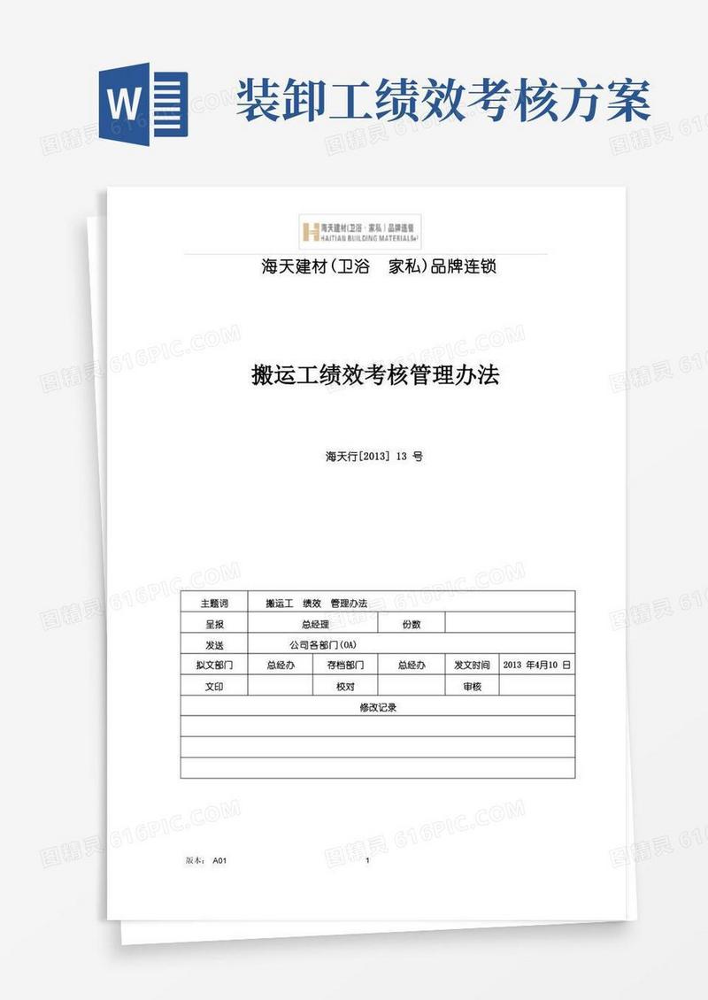 搬运工绩效考核管理办法c