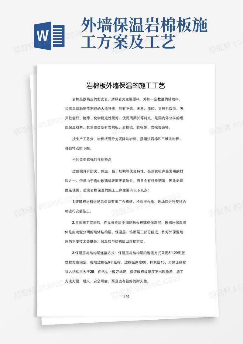 岩棉复合板外墙保温的施工工艺
