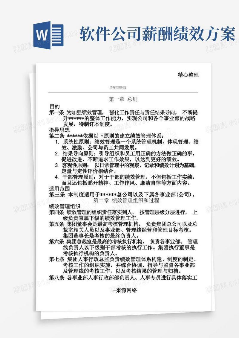 软件公司绩效管理管理办法