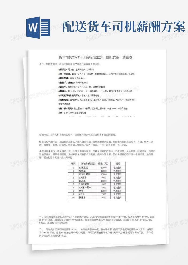 货车司机2021年工资标准出炉，最新发布！请查收！