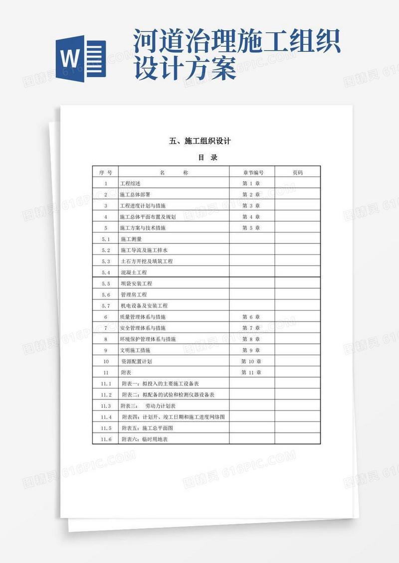 义马石河河道治理施工组织设计
