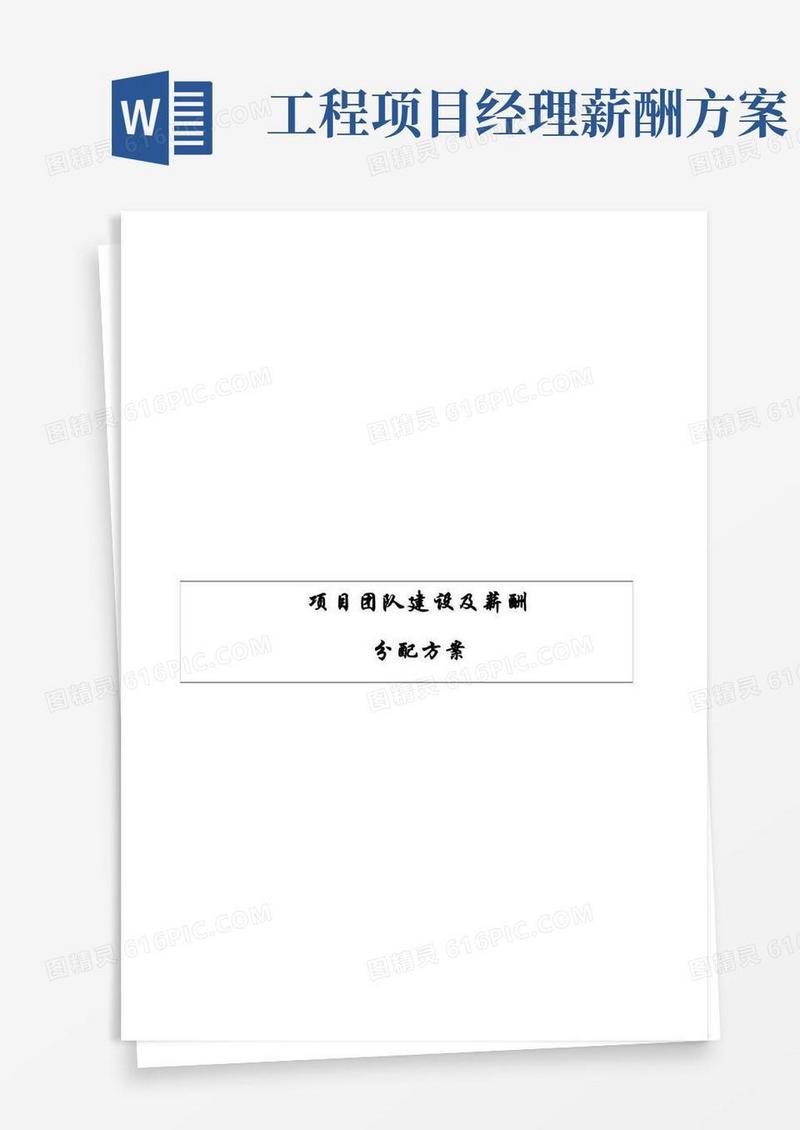 项目团队建设及薪酬方案设计分配