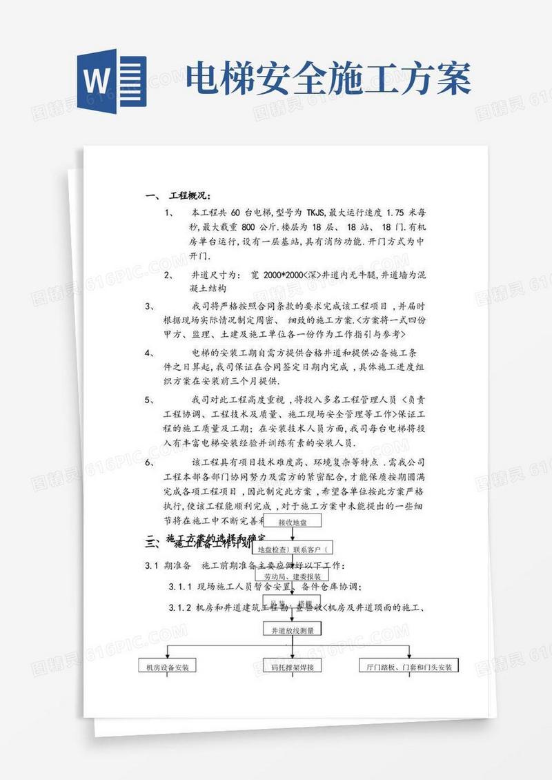 电梯施工组织方案和对策
