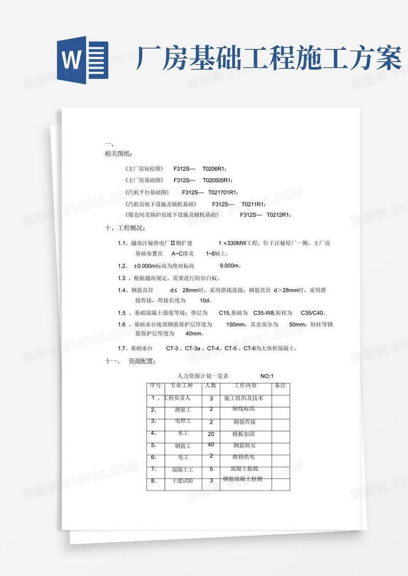 (完整版)主厂房基础施工方案