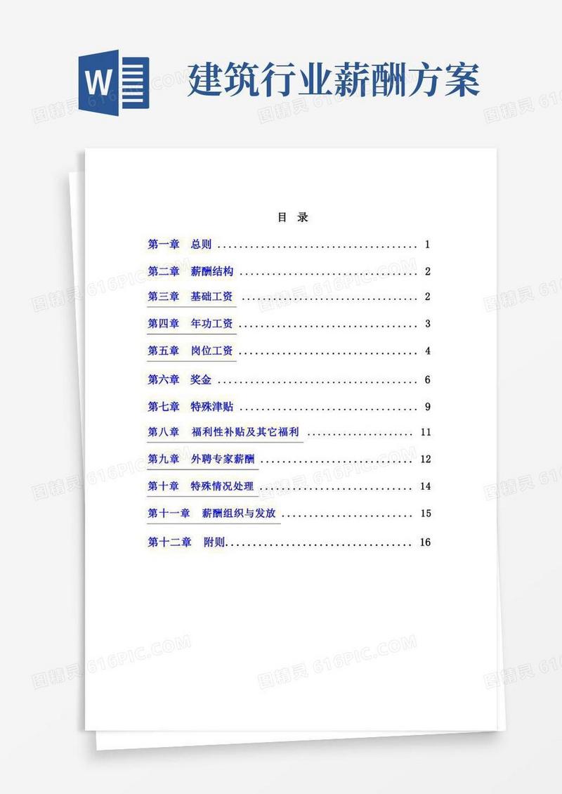 建筑行业薪酬福利管理规定