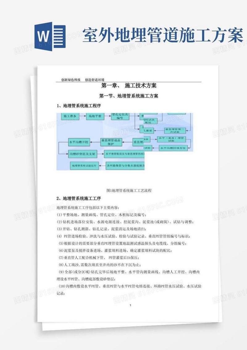 地埋管施工组织方案