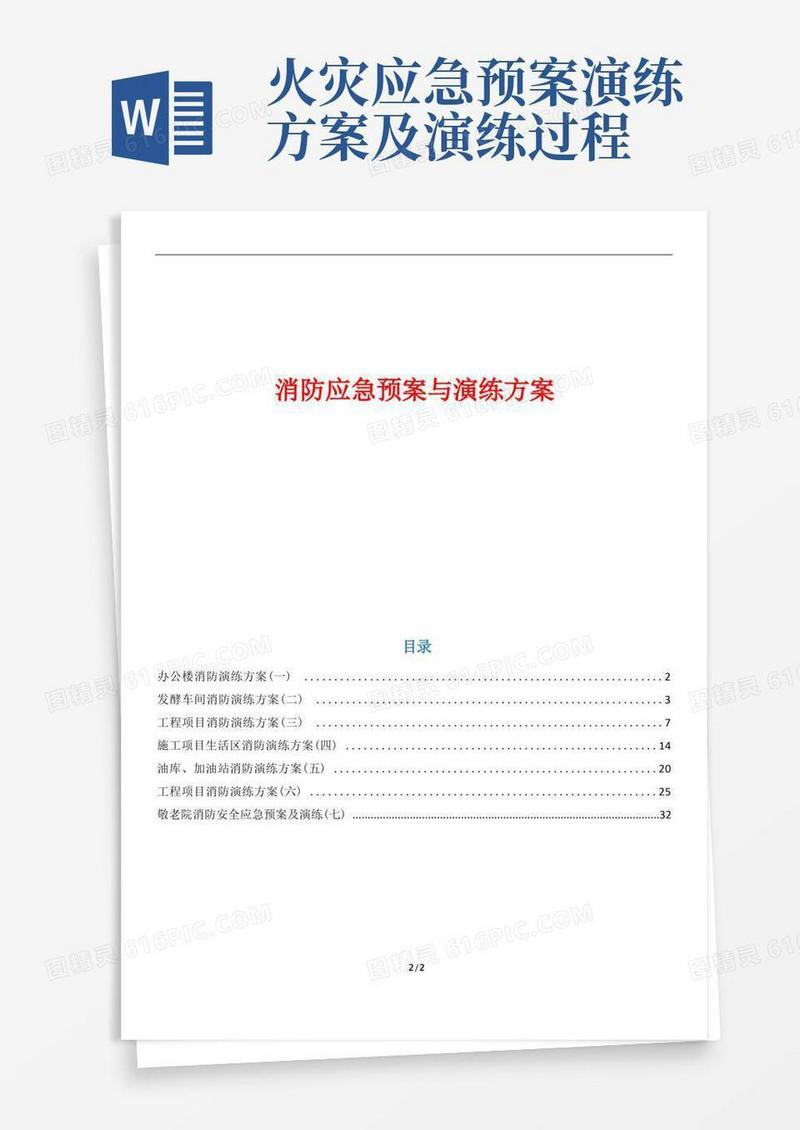 消防应急预案与演练方案(7篇)