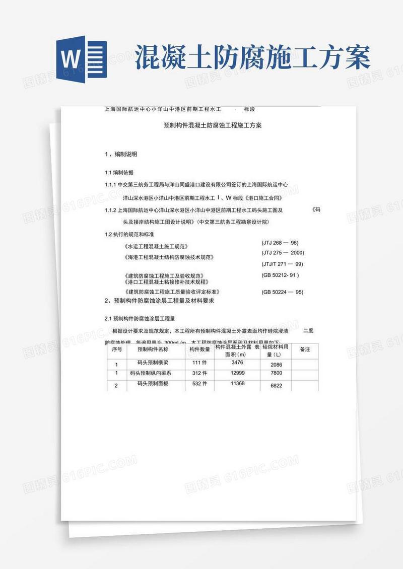 混凝土防腐施工方案