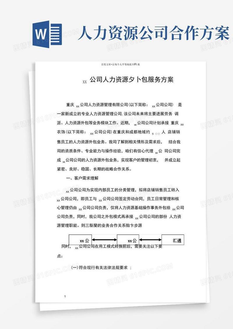 公司人力资源外包服务方案