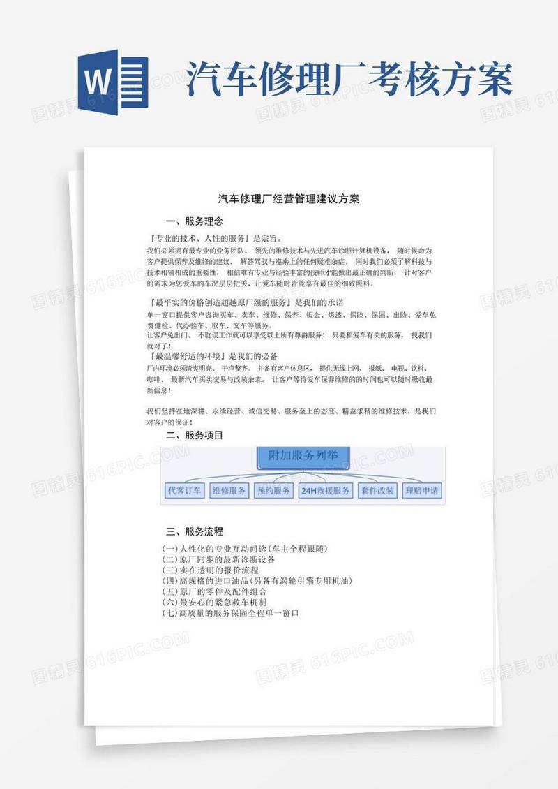 (完整版)汽车修理厂经营管理建议方案
